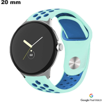 Braccialetto Blu Google Pixel Caoutchouc 20 mm per smartwatch economico