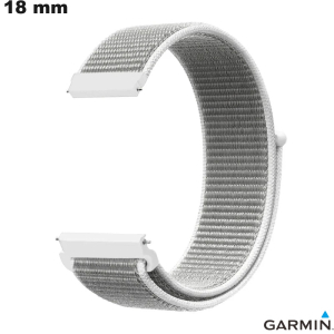 Bracelete Garmin de relógio Branco Nylon 18 mm Ajustável barato Bracelete Garmin de relógio Branco Nylon 18 mm Ajustável barato