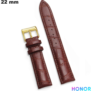 Bracciale per smartwatch Honor 22mm in vera pelle marrone di qualità Bracciale per smartwatch Honor 22mm in vera pelle marrone di qualità