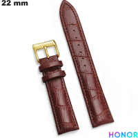 Pulseira de smartwatch Honor 22mm Couro verdadeiro Marrom de qualidade