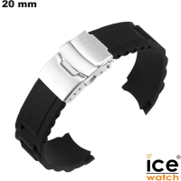 Bracelet Ice Watch 20 mm Unisex Noir pour montre pas cher