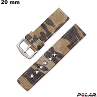 Bracelet 20 mm montre Polar Tissu Marron