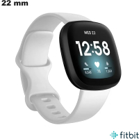Venda de Bracelete de Silicone Branco para Smartwatch 22mm FitBit