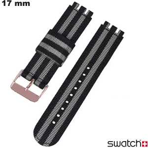 Swatch 17mm Gray Fabric Watch Strap \ Fast Delivery Swatch 17mm Gray Fabric Watch Strap \ Fast Delivery