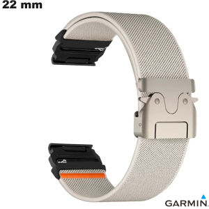 Vente Bracelet de montre intelligente Beige Nylon 22mm Garmin Vente Bracelet de montre intelligente Beige Nylon 22mm Garmin