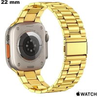 Armband 22mm Metall Apple Watch Gold Oyster # Bester Preis