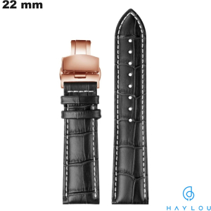 Bracelet Haylou Tendance Cuir véritable Noir