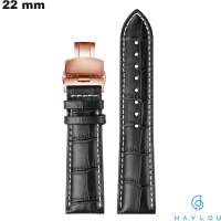 Bracelet Haylou Tendance Cuir véritable Noir