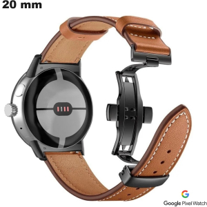 Bracciale per orologio intelligente Google Pixel 20 mm Marrone di qualità