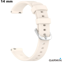 Bracelet Caoutchouc Blanc pour montre Garmin 14 mm