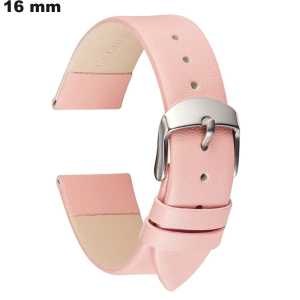 Bracelet Cuir véritable 16 mm de montre Rose : Port Offert dès 20€