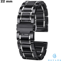 Bracciale Nero in Ceramica per orologio connesso Haylou 22mm di qualità
