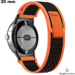 Bracelet smartwatch Noir Tissu 20mm Google Pixel