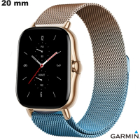 Pulseira Dourada rosa para relógio Garmin 20 mm Aço Inox de qualidade