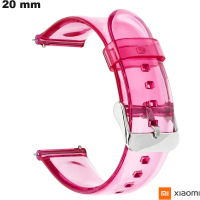 Bracelete Xiaomi 20mm PVC transparente \ Frete Grátis