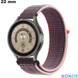 Armband Velcro Violett 22mm Honor Gewebe Uhr