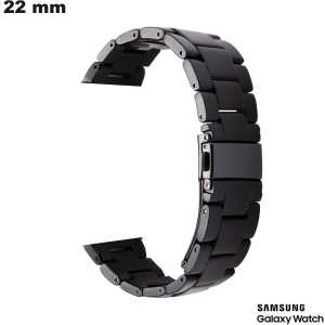 Zwarte Horlogeband 22mm Samsung # Beste Prijs