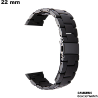 Bracelete Preto Resina de relógio 22mm Samsung # Melhor Preço