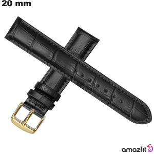 Comprar Bracelete elegante de 20mm para relógio Amazfit em couro verdadeiro