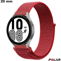 Bracciale in tessuto rosso 20 mm Polar \ Qualità Premium