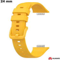 Bracelet Silicone Jaune 24mm de smartwatch Huawei