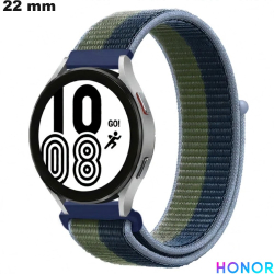 Pulsera de nailon verde de 22 mm para reloj inteligente Honor