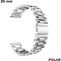 Venda de Pulseira Prateada Oyster 20 mm para relógio inteligente Polar