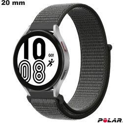 Bracelet montre connectée Polar 20 mm Gris Tissu