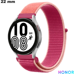 Bracciale per orologio 22mm Honor Rosa Nylon Antigraffio