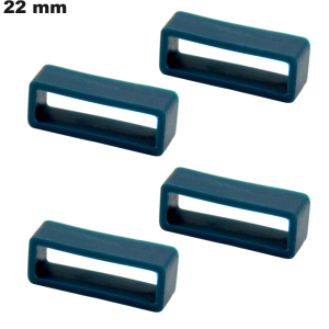 4 Passants Blue Silicone Strap 22 mm / Free Shipping on Orders Over €20