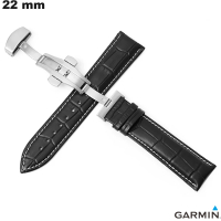 Pulsera Garmin 22mm Cuero verdadero Negro # Gastos de Envío 3,99€