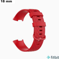 Pulseira de 18 mm de borracha para relógio FitBit Vermelha de qualidade
