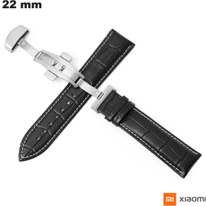 Bracelete Xiaomi Couro verdadeiro relógio inteligente 22mm barato