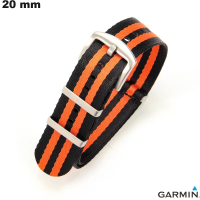 Bracelete Preto Garmin Nylon 20 mm relógio - Montagem Fácil