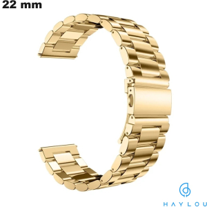 Bracelete 22 mm estilo Oyster Doré Haylou Metal | Entrega Rápida