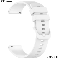 Comprar Pulseira de Borracha para relógio inteligente Branco 22mm Fossil