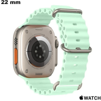 Acheter Bracelet 22 mm Vert Apple Watch Ergonomique Caoutchouc