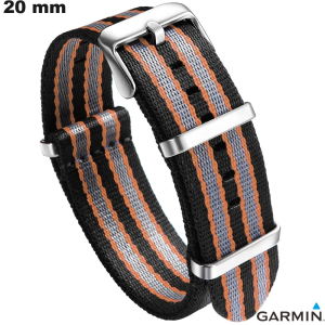 Bracelete de 20 mm para relógio inteligente Garmin Nato Cinza barato