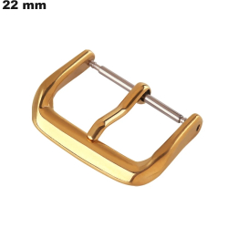 Gold Plated Buckle for Stainless Steel Ardillon Watch 22 mm