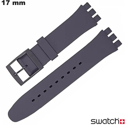 Armband 17mm Uhr Grau Swatch Silikon