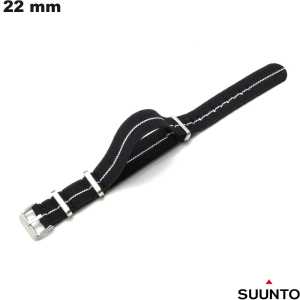 Bracelete Preto de relógio Suunto 22mm Tecido / Frete Grátis a partir de 20€