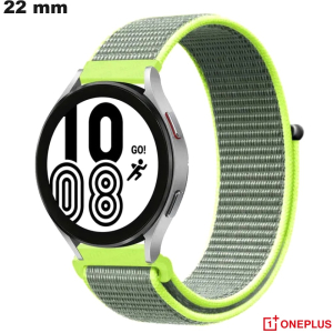 Braccialetto in Nylon Grigio per smartwatch OnePlus 22 mm - Montaggio Facile