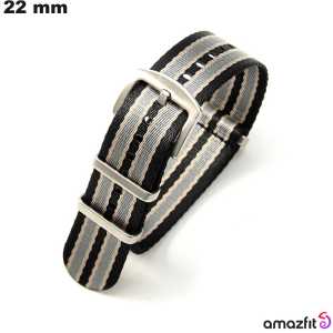 Pulseira de Nylon 22mm Amazfit Noir para relógio (Pace, GTR 4) de qualidade