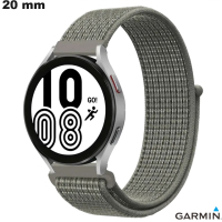 Pulseira de relógio Garmin Cinza 20 mm Nylon: Qualidade Premium