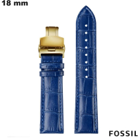 Acheter Bracelet Cuir véritable montre Bleu Premium 18mm Fossil