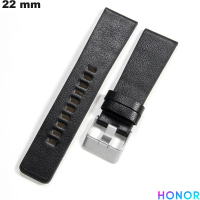 Armband Uhr connected 22mm Schwarz Leder Honor | Versand kostenlos ab 20€