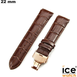 Bracelet de montre Ice Watch 22mm Marron Cuir véritable