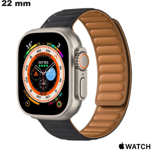 Pulsera reloj conectada Negra Silicona 22 Apple Watch de calidad Pulsera reloj conectada Negra Silicona 22 Apple Watch de calidad