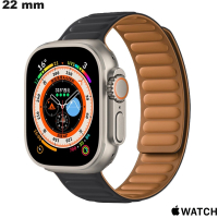 Pulsera reloj conectada Negra Silicona 22 Apple Watch de calidad