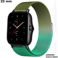 Vendita bracciale 22mm verde per orologio intelligente in acciaio Samsung